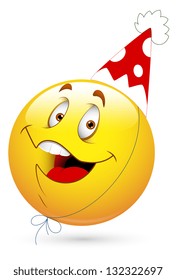Smiley Vector Illustration - Party Celebration Face