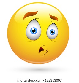 Smiley Vector Illustration -  Puzzled Face