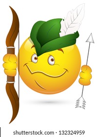 Smiley Vector Illustration - Robin Hood Face