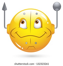 Smiley Vector Illustration - Robotic Face