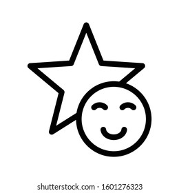smiley vector thin line icon 