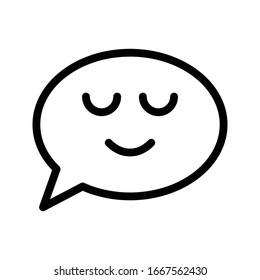smiley vector thin line icon 