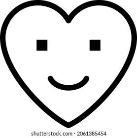 smiley vector thin line  icon