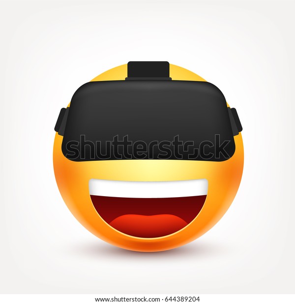 Smiley Vr Glassessmiling Emoticon Yellow Face Stock-vektor (royaltyfri ...