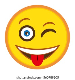SMILEY WING AND PULLED OUT HIS TONGUE