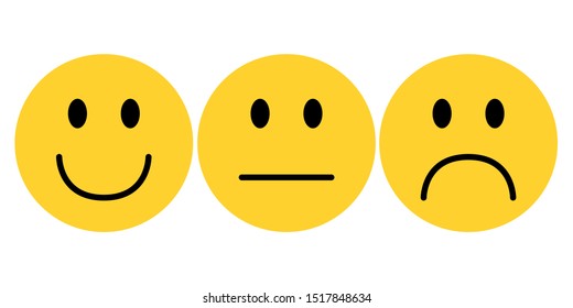 Emoji facial amarillo sonriente en vector de fondo blanco