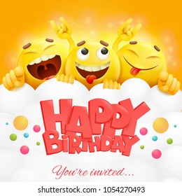 Images Vectorielles Images Et Images Vectorielles De Stock De Emoji Anniversaire Shutterstock