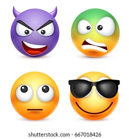 Arab Emoticon Emojis Vector Set Saudi Stock Vector (Royalty Free ...