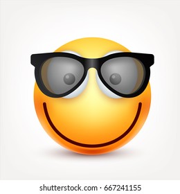 Smiley,emoticon set. Yellow face with emotions. Facial expression. 3d realistic emoji. Sad,happy,angry faces.Funny cartoon character.Mood. Web icon. Vector illustration.