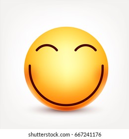 Smiley,emoticon set. Yellow face with emotions. Facial expression. 3d realistic emoji. Sad,happy,angry faces.Funny cartoon character.Mood. Web icon. Vector illustration.
