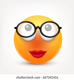 Smiley,emoticon set. Yellow face with emotions. Facial expression. 3d realistic emoji. Sad,happy,angry faces.Funny cartoon character.Mood. Web icon. Vector illustration.