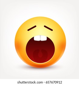 Smileyemoticon Yellow Face Emotions Facial Expression Stock Vector ...