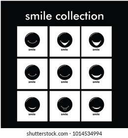 Smileys emoticons icon, Smile emotion vector template