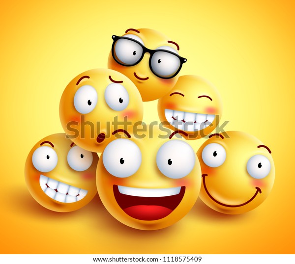 Image Vectorielle De Stock De Les Smileys Font Face A La