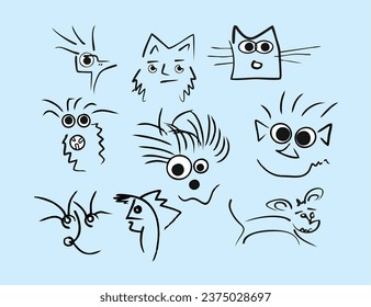 Smileys, fairy-tale characters. Vector graphics, eps