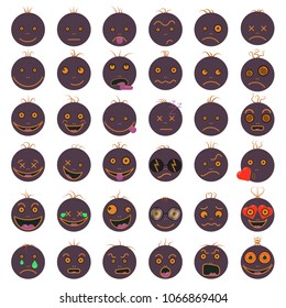 Smileys funny funny gray vector eps 10 set