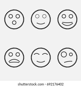 Smilies. All of the circles. Vector
