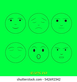 smilies, icon, vector illustration eps10