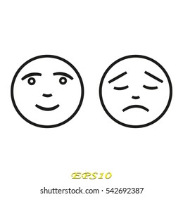 smilies, icon, vector illustration eps10