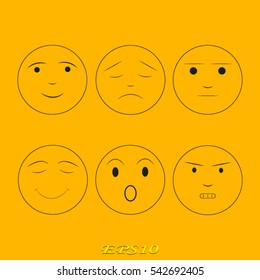 smilies, icon, vector illustration eps10