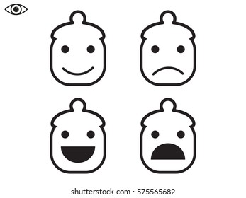 smilies, icon, vector illustration eps10