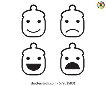 smilies, icon, vector illustration eps10