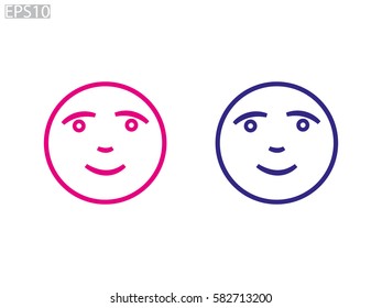 smilies, icon, vector illustration eps10