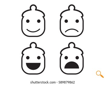 smilies, icon, vector illustration eps10