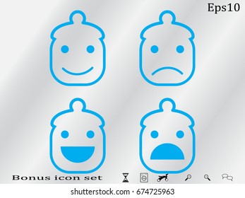 smilies, icon, vector illustration eps10