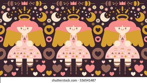 Smiling angel pattern