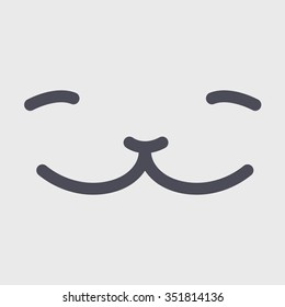 Smiling animal face icon.