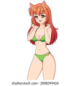 Bikini Girl Anime Images Stock Photos Vectors Shutterstock