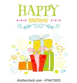 smiling anniversary postcard with typing vacation script and decorations vector design element isolated on white happy vacation star colorful banquet youth holiday formal celebration smiling art ornam