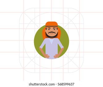 Smiling Arabic man