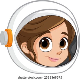 Smiling astronaut in a space helmet