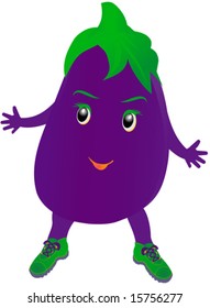 smiling aubergine