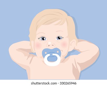 Smiling baby face.