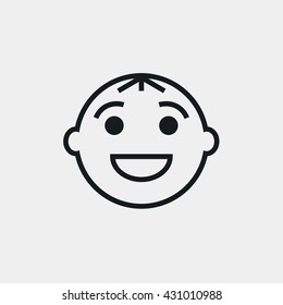 smiling baby vector icon. EPS10