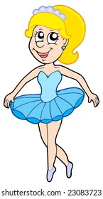 Smiling ballerina - vector illustration.