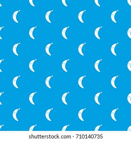 Smiling banana pattern repeat seamless in blue color for any design. Vector geometric illustration