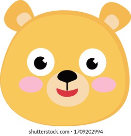 Smiling Bear Illustration Vector On White Stock Vector (Royalty Free ...