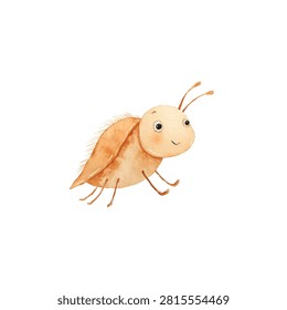 Smiling bee with fuzzy body