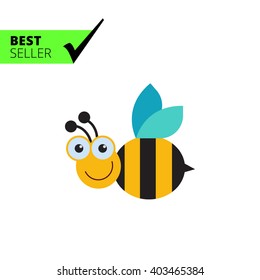 Smiling bee icon