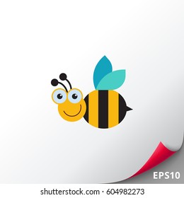 Smiling bee icon