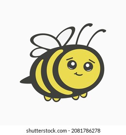 Una abeja sonriente con sus pequeñas alas