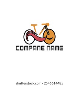 Smiling Bicycle Logo
A colorful and playful logo featuring a stylized bicycle with a smiling face. 