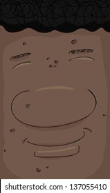 Smiling Black man with pimples or chicken pox scars