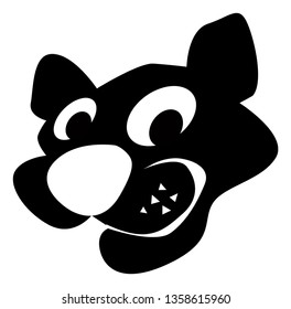 smiling black panther. vector image for logo or illustration