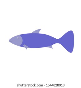 Smiling blue fish made in a flat style

Vector color illustration