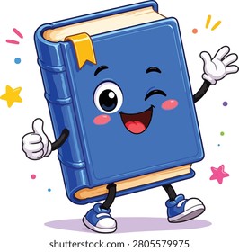 Smiling book vector illsutration background